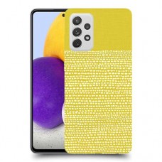 נקודות לבנות בצהוב כיסוי מגן קשיח מעוצב ל Samsung Galaxy A72 יחידה אחת סקרין מובייל