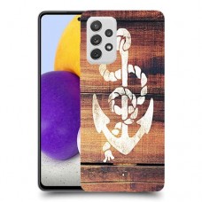 עוגן מעץ כיסוי מגן קשיח מעוצב ל Samsung Galaxy A72 יחידה אחת סקרין מובייל