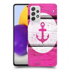עוגן ורוד מעץ כיסוי מגן קשיח מעוצב ל Samsung Galaxy A72 יחידה אחת סקרין מובייל