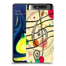 מוסיקה היא החיים שלי כיסוי מגן קשיח מעוצב ל Samsung Galaxy A80 יחידה אחת סקרין מובייל