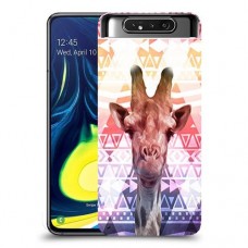 ג'ירפה נחמד כיסוי מגן קשיח מעוצב ל Samsung Galaxy A80 יחידה אחת סקרין מובייל