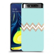פסים בירוק כיסוי מגן קשיח מעוצב ל Samsung Galaxy A80 יחידה אחת סקרין מובייל