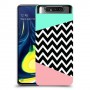 פסים במנטה ורוד כיסוי מגן קשיח מעוצב ל Samsung Galaxy A80 יחידה אחת סקרין מובייל