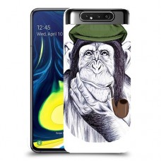 חשיבה קוף כיסוי מגן קשיח מעוצב ל Samsung Galaxy A80 יחידה אחת סקרין מובייל