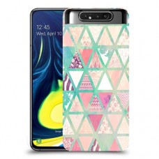 משולשים כיסוי מגן קשיח מעוצב ל Samsung Galaxy A80 יחידה אחת סקרין מובייל