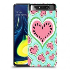 אבטיח אהבה כיסוי מגן קשיח מעוצב ל Samsung Galaxy A80 יחידה אחת סקרין מובייל
