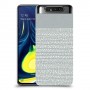 נקודות לבנות אפור כיסוי מגן קשיח מעוצב ל Samsung Galaxy A80 יחידה אחת סקרין מובייל
