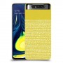 נקודות לבנות בצהוב כיסוי מגן קשיח מעוצב ל Samsung Galaxy A80 יחידה אחת סקרין מובייל