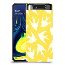 צהוב ציפור החיים כיסוי מגן קשיח מעוצב ל Samsung Galaxy A80 יחידה אחת סקרין מובייל