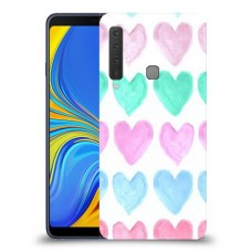 לבבות פסטל כיסוי מגן קשיח מעוצב ל Samsung Galaxy A9 (2018) יחידה אחת סקרין מובייל