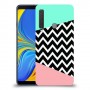 פסים במנטה ורוד כיסוי מגן קשיח מעוצב ל Samsung Galaxy A9 (2018) יחידה אחת סקרין מובייל