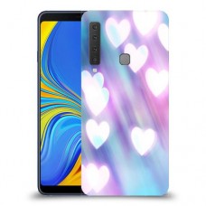 לבבות מעורפלים בכחול כיסוי מגן קשיח מעוצב ל Samsung Galaxy A9 (2018) יחידה אחת סקרין מובייל