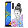אישה בפרחים כיסוי מגן קשיח מעוצב ל Samsung Galaxy A9 (2018) יחידה אחת סקרין מובייל