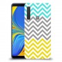 שורות צהובות-ירוקות כיסוי מגן קשיח מעוצב ל Samsung Galaxy A9 (2018) יחידה אחת סקרין מובייל