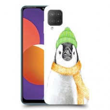 פינגווין בקור כיסוי מגן קשיח מעוצב ל Samsung Galaxy M12 יחידה אחת סקרין מובייל