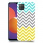שורות צהובות-ירוקות כיסוי מגן קשיח מעוצב ל Samsung Galaxy M12 יחידה אחת סקרין מובייל