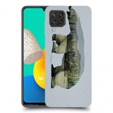 דוב לבן כיסוי מגן קשיח מעוצב ל Samsung Galaxy M32 יחידה אחת סקרין מובייל