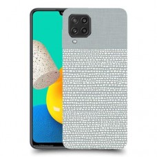 נקודות לבנות אפור כיסוי מגן קשיח מעוצב ל Samsung Galaxy M32 יחידה אחת סקרין מובייל