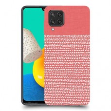 נקודות לבנות בורוד כיסוי מגן קשיח מעוצב ל Samsung Galaxy M32 יחידה אחת סקרין מובייל