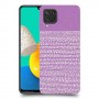 נקודות לבנות בסגול כיסוי מגן קשיח מעוצב ל Samsung Galaxy M32 יחידה אחת סקרין מובייל