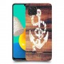 עוגן מעץ כיסוי מגן קשיח מעוצב ל Samsung Galaxy M32 יחידה אחת סקרין מובייל