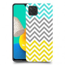 שורות צהובות-ירוקות כיסוי מגן קשיח מעוצב ל Samsung Galaxy M32 יחידה אחת סקרין מובייל