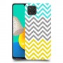 שורות צהובות-ירוקות כיסוי מגן קשיח מעוצב ל Samsung Galaxy M32 יחידה אחת סקרין מובייל