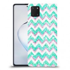 גיאומטריה טורקיז כיסוי מגן קשיח מעוצב ל Samsung Galaxy Note10 Lite יחידה אחת סקרין מובייל
