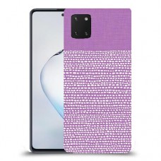 נקודות לבנות בסגול כיסוי מגן קשיח מעוצב ל Samsung Galaxy Note10 Lite יחידה אחת סקרין מובייל