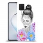 אישה בפרחים כיסוי מגן קשיח מעוצב ל Samsung Galaxy Note10 Lite יחידה אחת סקרין מובייל