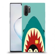 פינגווין בכריש כיסוי מגן קשיח מעוצב ל Samsung Galaxy Note10+ 5G יחידה אחת סקרין מובייל