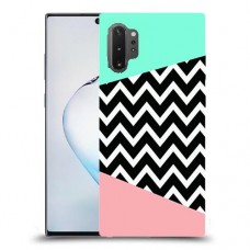 פסים במנטה ורוד כיסוי מגן קשיח מעוצב ל Samsung Galaxy Note10+ 5G יחידה אחת סקרין מובייל