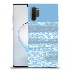 נקודות לבנות בכחול כיסוי מגן קשיח מעוצב ל Samsung Galaxy Note10+ 5G יחידה אחת סקרין מובייל