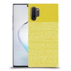 נקודות לבנות בצהוב כיסוי מגן קשיח מעוצב ל Samsung Galaxy Note10+ 5G יחידה אחת סקרין מובייל