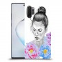 אישה בפרחים כיסוי מגן קשיח מעוצב ל Samsung Galaxy Note10+ 5G יחידה אחת סקרין מובייל