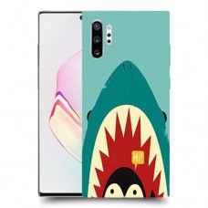 פינגווין בכריש כיסוי מגן קשיח מעוצב ל Samsung Galaxy Note10+ יחידה אחת סקרין מובייל