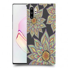 חמניות בשחור כיסוי מגן קשיח מעוצב ל Samsung Galaxy Note10+ יחידה אחת סקרין מובייל