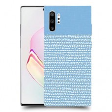 נקודות לבנות בכחול כיסוי מגן קשיח מעוצב ל Samsung Galaxy Note10+ יחידה אחת סקרין מובייל
