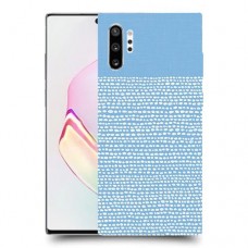 נקודות לבנות בכחול כיסוי מגן קשיח מעוצב ל Samsung Galaxy Note10+ יחידה אחת סקרין מובייל