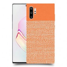 נקודות לבנות בכתום כיסוי מגן קשיח מעוצב ל Samsung Galaxy Note10+ יחידה אחת סקרין מובייל