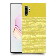 נקודות לבנות בצהוב כיסוי מגן קשיח מעוצב ל Samsung Galaxy Note10+ יחידה אחת סקרין מובייל