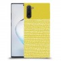נקודות לבנות בצהוב כיסוי מגן קשיח מעוצב ל Samsung Galaxy Note10 יחידה אחת סקרין מובייל