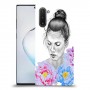 אישה בפרחים כיסוי מגן קשיח מעוצב ל Samsung Galaxy Note10 יחידה אחת סקרין מובייל