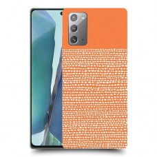 נקודות לבנות בכתום כיסוי מגן קשיח מעוצב ל Samsung Galaxy Note20 5G יחידה אחת סקרין מובייל