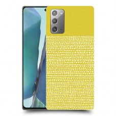 נקודות לבנות בצהוב כיסוי מגן קשיח מעוצב ל Samsung Galaxy Note20 5G יחידה אחת סקרין מובייל
