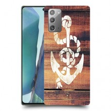 עוגן מעץ כיסוי מגן קשיח מעוצב ל Samsung Galaxy Note20 5G יחידה אחת סקרין מובייל