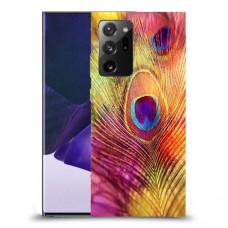 נוצת טווס כיסוי מגן קשיח מעוצב ל Samsung Galaxy Note20 Ultra 5G יחידה אחת סקרין מובייל