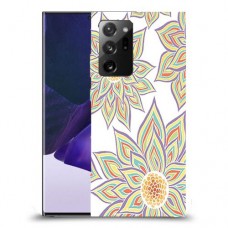 חמניות בלבן כיסוי מגן קשיח מעוצב ל Samsung Galaxy Note20 Ultra 5G יחידה אחת סקרין מובייל