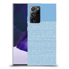 נקודות לבנות בכחול כיסוי מגן קשיח מעוצב ל Samsung Galaxy Note20 Ultra 5G יחידה אחת סקרין מובייל