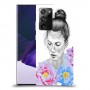 אישה בפרחים כיסוי מגן קשיח מעוצב ל Samsung Galaxy Note20 Ultra 5G יחידה אחת סקרין מובייל